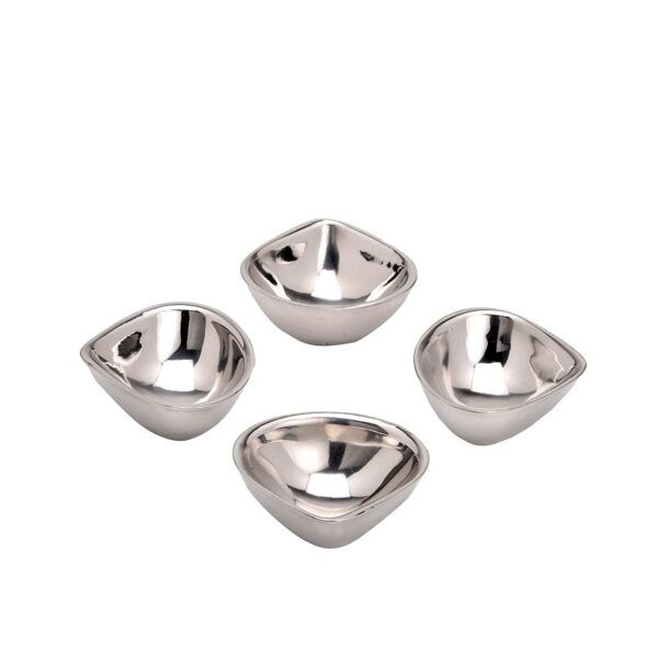 Jack and Rex | 4 PCS Premium Stainless-Steel Double wall Diya Set
