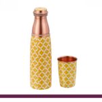 Jack and Rex Premium Designer Copper Bottle with Tumbler Set
