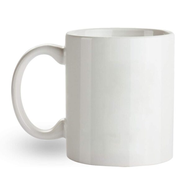 Jack and Rex white ceramic coffee mug – plain 325ml sublimation-ready
