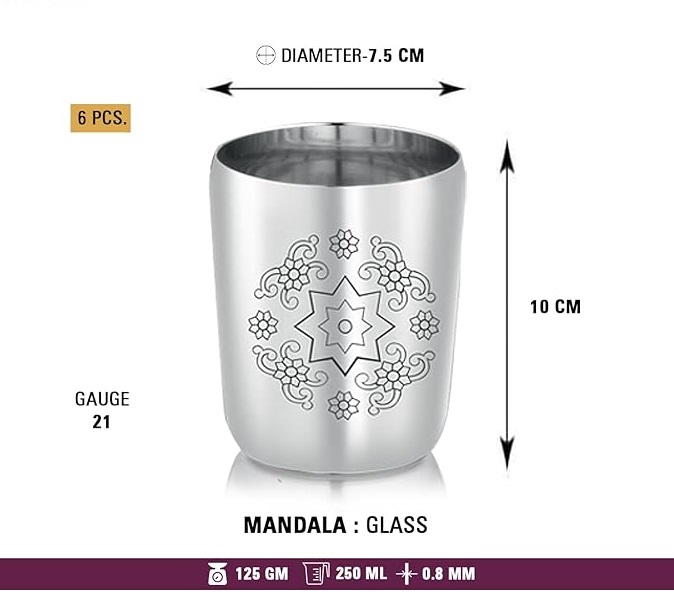 Premium laser engraved stainless steel glass for kitchen Premium laser engraved stainless steel glass for kitchen